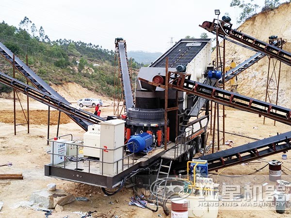 車載圓錐破碎機處理建筑垃圾