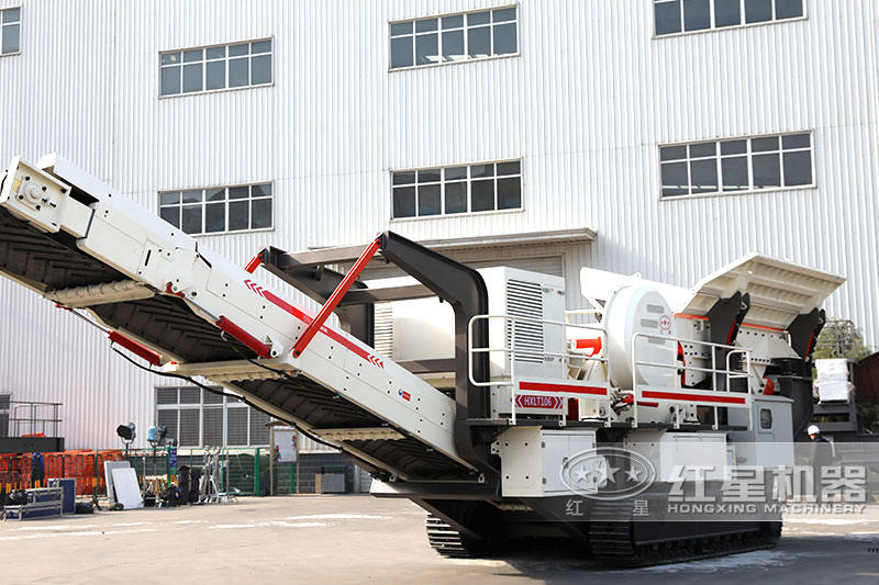 履帶式小型車載移動碎石機_流動石子機